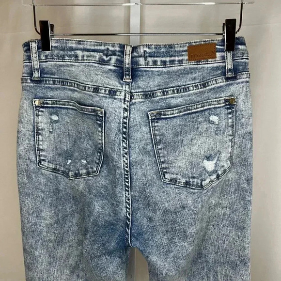 Judy Blue Skinny Stone Wash Size 7|28 90s Jeans Denim Casual Distressed - Picture 7 of 11